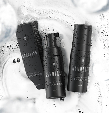 Shampoing Nanolash en mousse blanche